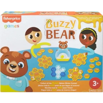 Image of Mattel Games Buzzy Bear Cooperative Kids Game for 2 to 4 Players 3 Years Old &amp; Up with Levels of Play