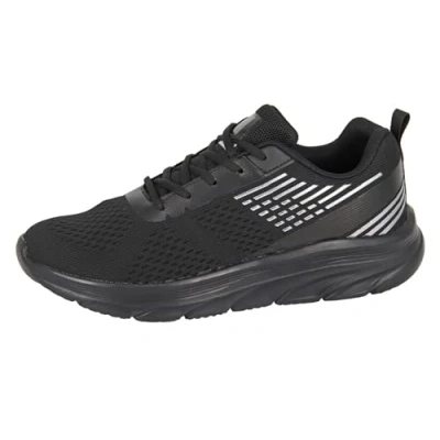 Image of Dek Kestrel MEMORY FOAM Trainers Mens Black Size UK 8
