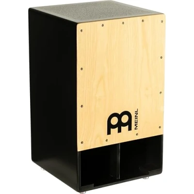 Image of Meinl Percussion Subwoofer Cajon Instrument Big Drum Box with 2 Forward Projecting Sound Ports Playing Surface American White Ash (SUBCAJ1AWA)