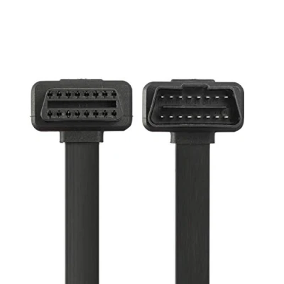 Image of Baolongking OBD II OBD2 Extension Cable Flat Ribbon 8 pin Pass through for Bluetooth Wifi USB ECU Readers OBDII Code Scanners (1m)