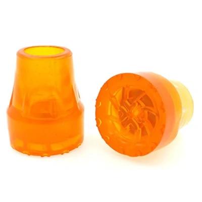 Image of 4pcs High Visibility Orange Z Type 25mm (1&quot;) Rubber Ferrules End Caps Tips for Walking Stick Crutches by Lifeswonderful®