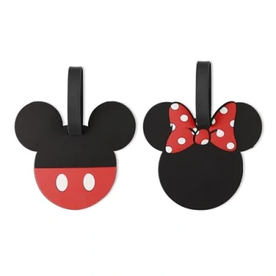 Image of Peers Hardy Disney Mickey M &amp; Minnie Mouse Black and red 2 Piece Luggage Tags