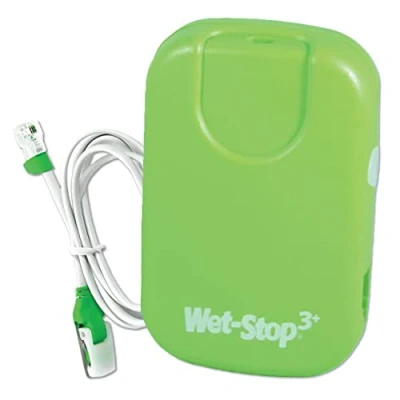 Image of Wet Stop3 Green Bedwetting Enuresis Alarm with Sound and Vibration, Moisture Sensor for Boys or Girls