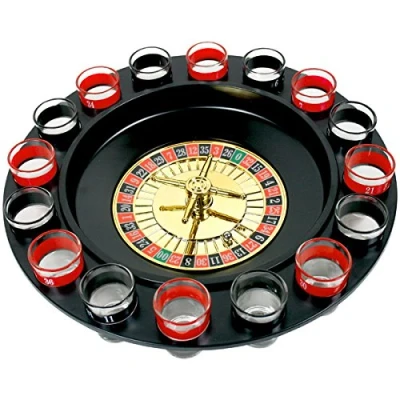 Image of Spin N Shot Roulette Drinking Game bar@drinkstuff Wheel Game, 16 Casino