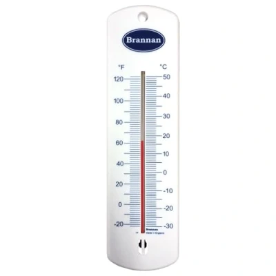 Image of Large 240mm Wall Thermometer Garden Greenhouse Home Office Room Use Indoor or Outdoor Made In UK