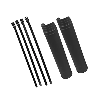 Image of Worldmotop 2PCS Dirt Bike Front Fork Boots Shock Covers Protector Motorcycle Absorber Guard Universal for Yamaha Honda BMW Suzuki Kawasaki (Black)