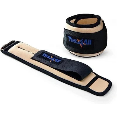 Image of Yes4All Neoprene Wrist Weights Pair for Women Men with Mutiple Size (0.9 kg 4.5 kg) Unisex Ankle Walking, Rucking, Calisthenics