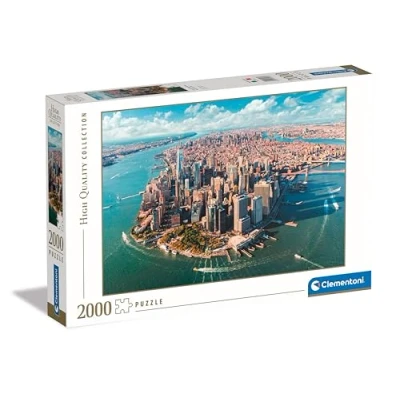 Image of Clementoni Jigsaw Puzzle Collection Lower Manhattan 2000 Pieces For Adults 14 99 Years, Gift Men/Women, City, Manhattan, Made In Italy, 32080