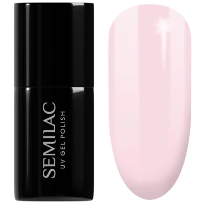 Image of SEMILAC 052 Pink Opal Nail UV Gel Polish Long Lasting and Easy to Apply Soak off UV/Led Perfect for Home Professional Manicure Pedicure 7 ml