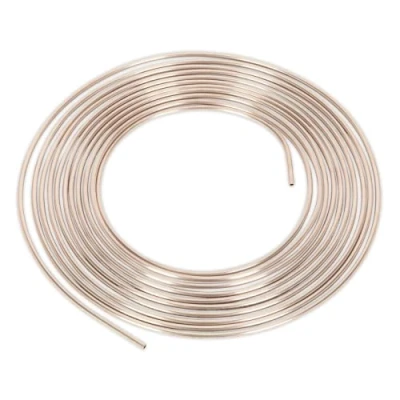 Image of Sealey Brake Pipe Seamless Tube Cupro Nickel 22 Gauge 3/16&quot; x 25ft BS EN 12449 CW024A