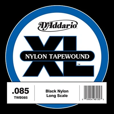 Image of D&#039;Addario TWB085S Nylon Tape Wound Bass Guitar Single String, .085