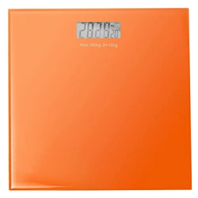 Image of Jazooli Digital Bathroom Scales Weight Machine for People with Accurate Sensors, Electronic Bath Weighing Body Weight, Step On LED Display Orange