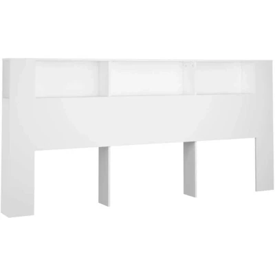 Image of vidaXL Headboard Cabinet White 220x18.5x104.5 cm