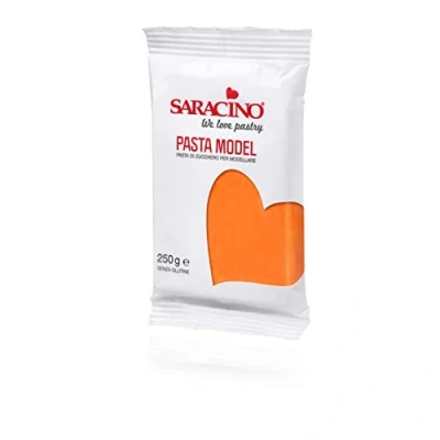 Image of Saracino Sugar Paste Model Orange Modelling 250 g Gluten Free Made in Italy