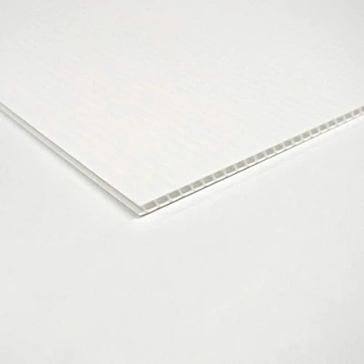 Image of White Fluted Outdoor Plastic Display Board. 3 Sheets Sized to A1 (841x594mm)