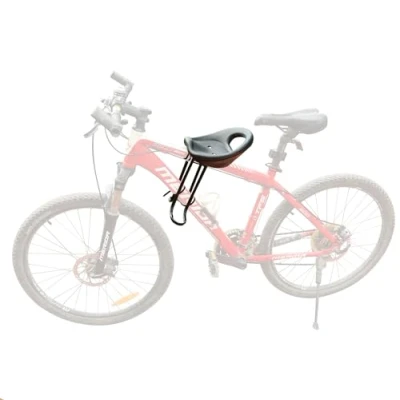 Image of QIUR Mountain Bike Child Seat Front Bicycle with Backrest Foot Pedals Black