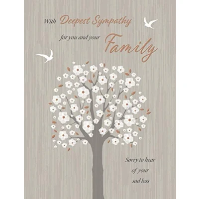 Image of Regal Publishing Classic Deepest Symapthy Card for You and Your Family 8 x 6 inches, C80809