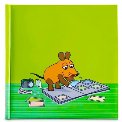 Image of Hama Jumbo Photo Album &quot;DieMaus&quot; 30 x cm (Photo Book with 80 White Pages, for 320 Photos to Design Yourself and Glue, Sendung mit der Maus, Children&#039;s Photos, Baby Album) Green
