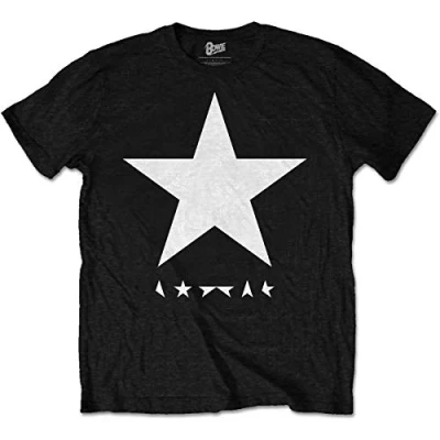 Image of David Bowie Blackstar (White Star On Black) Official Tee T Shirt Mens Unisex (XX Large)