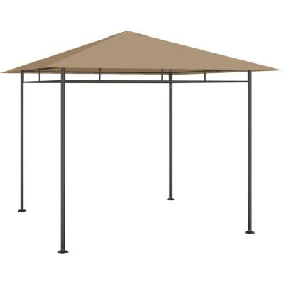 Image of vidaXL Gazebo 3x3x2.7 m Taupe 180 g/m²
