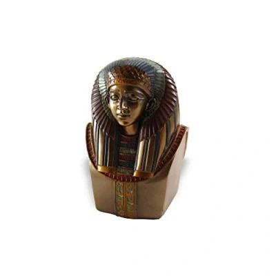 Image of lachineuse Scorpion King Bust 11.5 cm Egyptian Decoration Statue Antique Egypt Figurine God Pharaoh Bronze Original Gift Idea Home Decor