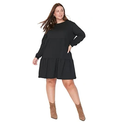 Image of Trendyol Plus Size Dress Black A line