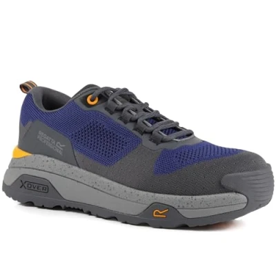 Image of Regatta Professional Crossfort S1 X over Metal free Safety Trainers Twilight Blue/Gunmetal 8