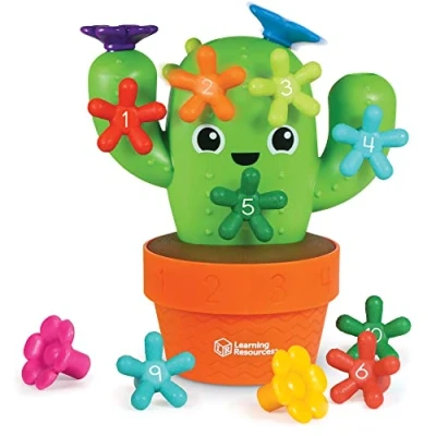 Image of Learning Resources LER9125 Carlos The Pop &amp; Count Cactus, Top Toddler, Preschool, Fine Motor Skills, Educational Toys, 16 Pieces, Age 18 Months, Multi Color