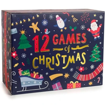 Image of 12 Games of Christmas Family Board Game, Fun for Families, Kids, Adults Perfect Eve Box Fillers, Stocking Fillers a Festive Party