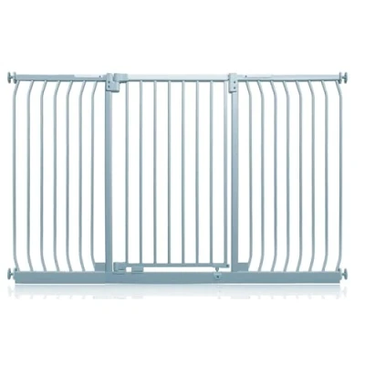 Image of Safetots Extra Tall Elite Safety Gate, 170cm 179cm, Matt Grey, 96.8cm in Height, Pressure Fit Stair Baby Gate for Doors Hallways and Spaces, Barrier, Easy Installation