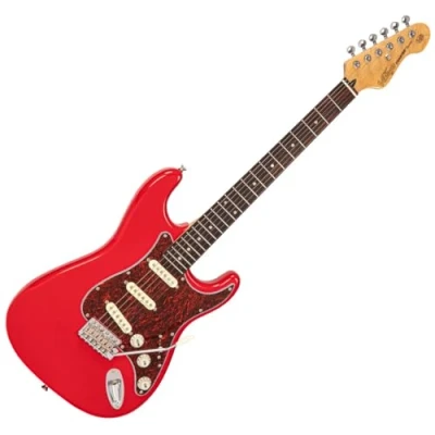 Image of VINTAGE V60 COASTER SERIES ELECTRIC GUITAR GLOSS RED