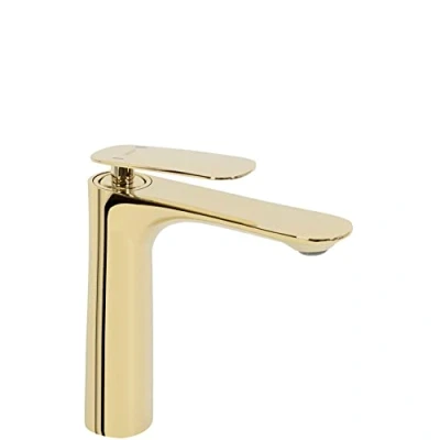 Image of REA Gold Bathroom Sink tap Berg Low B2041