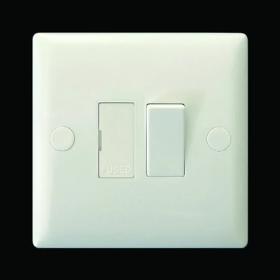 Image of Varilight 1 Gang (Single), 13 Amp Switched Fused Spur, White Moulded Bevel XO6W