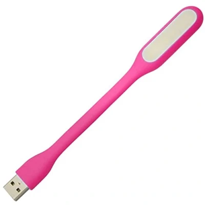 Image of ZMA Mini USB LED Light Lamp Pack of 2 Powered Light, for Laptop Computer Keyboard, Flexible Gooseneck Reading Portable (Pink)