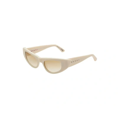 Image of Marni Netherworld Unisex Sunglasses, Size: One Size, Off white