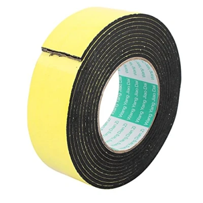 Image of sourcingmap 45mm x 3mm Single Sided Self Adhesive Shockproof Sponge Foam Tape 4M Length for Door Window