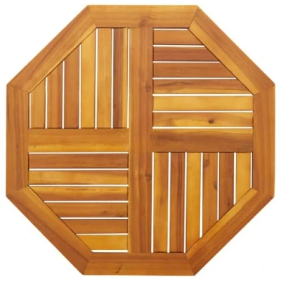 Image of vidaXL Octagonal Solid Acacia Wood Table Top Sturdy Garden Furniture Top, 70x70x2 cm, Brown