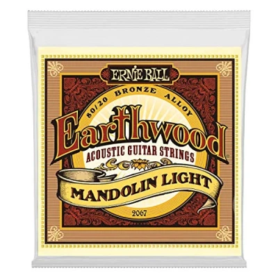 Image of Ernie Ball Earthwood Mandolin Light Loop End 80/20 Bronze Acoustic Guitar Strings 9 34 Gauge