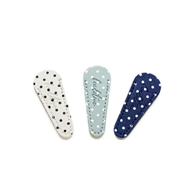 Image of Beaditive Embroidery Scissors Sheath (3 Piece Set) Ocean White, Aqua, Navy Polka Dot