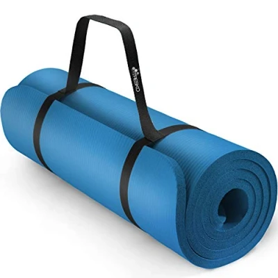 Image of TRESKO Yoga Mat, Eco Friendly NBR, Non Slip Fitness Exercise Mat with Carry Strap for Yoga, Pilates and Gymnastics