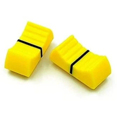 Image of 10 pieces of inner hole 8 mm mixer slider fader knob replacement, suitable for Yamaha Soundcraft BEHRINGER (yellow)