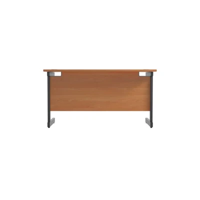 Image of Jemini Rectangular Single Upright Cantilever Desk 1200x600x730mm Beech/Black KF803850