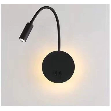 Image of Budbuddy LED Bedside Lamp Bedroom Light Rotatable Reading Lights for Books in Bed Wall Hotels Living Room Stairs(3W+8W) Aluminio