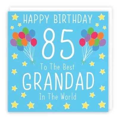 Image of Hunts England Grandad 85th Birthday Card Happy 85 To The Best In World Iconic Collection