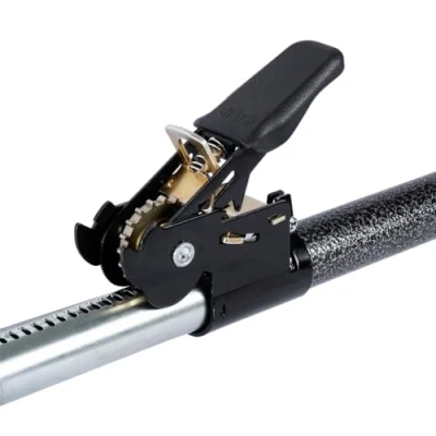 Image of Keeper Ratcheting Cargo Bar Black/Silver, Adjustable From 40&quot; 70&quot;