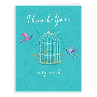 Image of Piccadilly Greetings Luxury Beautiful Contemporary Thank You Very Much Card 8 x 6 inches Koko Designs