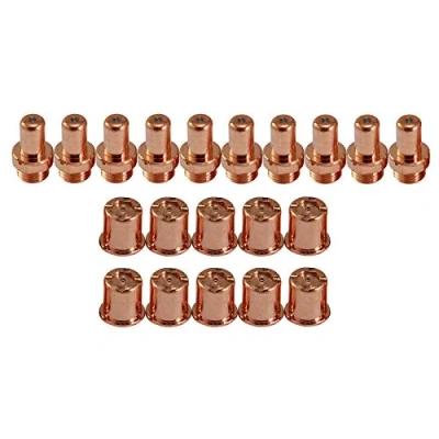 Image of RIVERWELD C1308 Plasma Nozzle &amp; C1402 Electrode Fit CEBORA P70 CP 70 CB70 Cutter Torch 20pcs