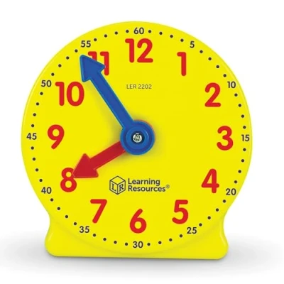 Image of Learning Resources LER3675 Big Time Mini Clock Smart Pack for Individual Maths in Classrooms, Ages 5+, Lemon