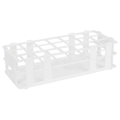 Image of stonylab Test Tube Rack, 30 mm 21 Place White Plastic Rack Holder Stand 3 Tier Design and Detachable