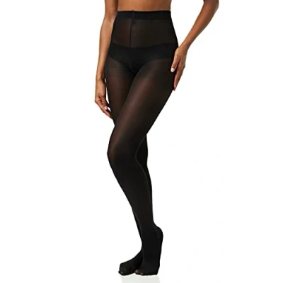 Image of 2 Pair Black 40 Denier Tights With Comfort Top Ladies Small/Medium Charnos
